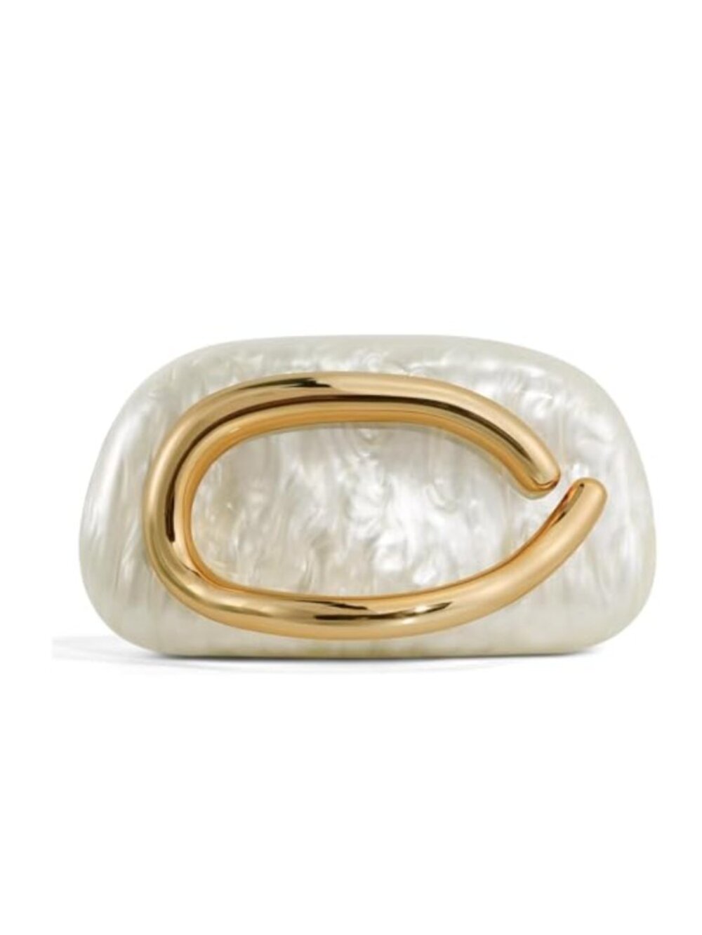 Acrylic Evening Clutch Crossbody with Detachable Gold Chain Strap